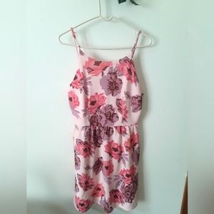 Floral Pink Purple Fit and Flare Dress